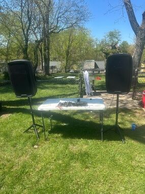 Portable PA Speaker System with Mixer - Black